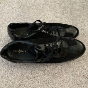 NWT Cole Haan Tali Oxford Patent Leather Suede Sneaker  Sz 9